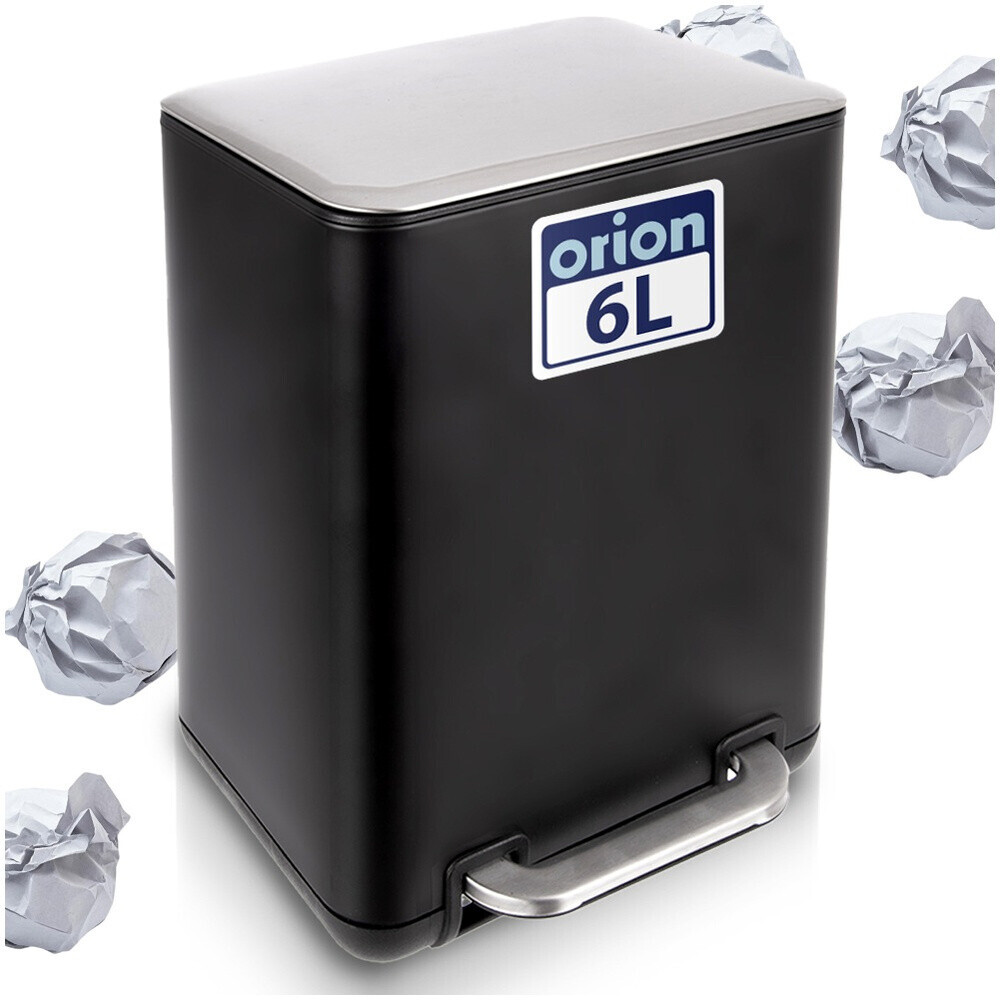 Odpadkový koš kovový s pedálem koupelnový kuchyňský kancelářský 6L