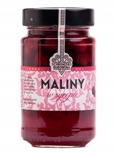 Maliny v cukrovém sirupu 240 g Schronisko Bukowina