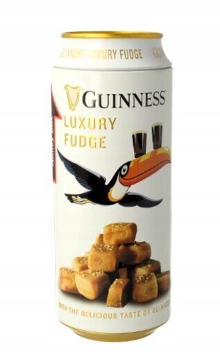 Guinness Luxury Fudge bonbóny krówki plechovka Flying Toucan 100g Pokladnička A10