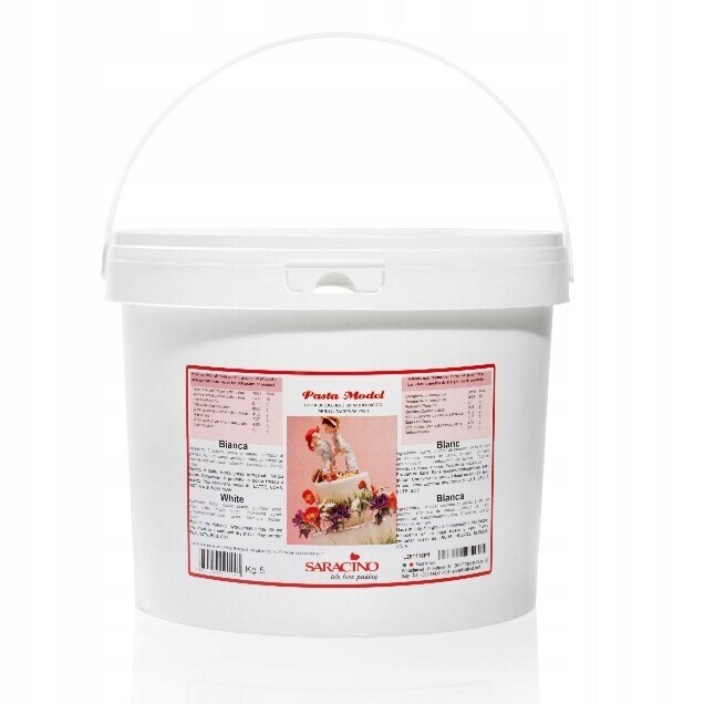 Modelovací hmota na figurky Bílá 5 kg Saracino fondán