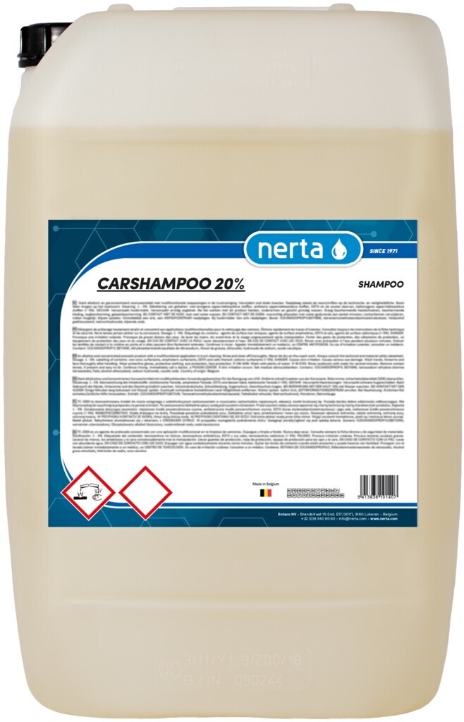 Nerta Carshampoo 20% 20L Šampon na mytí auta Auta Aktivní pěna