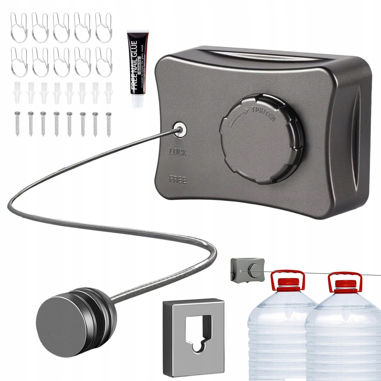 Regulovatelná Neviditelná Výsuvná Šňůra Na Sušení Prádla S Vysokou Nosností