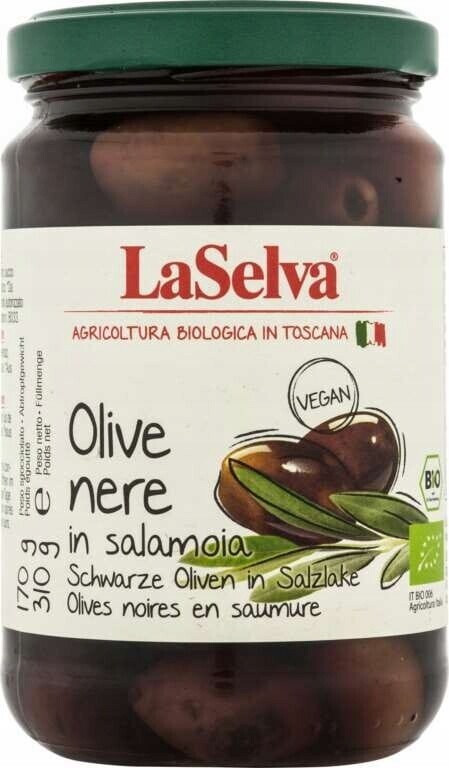 La Selva Černé olivy v nálevu Bio 310 g