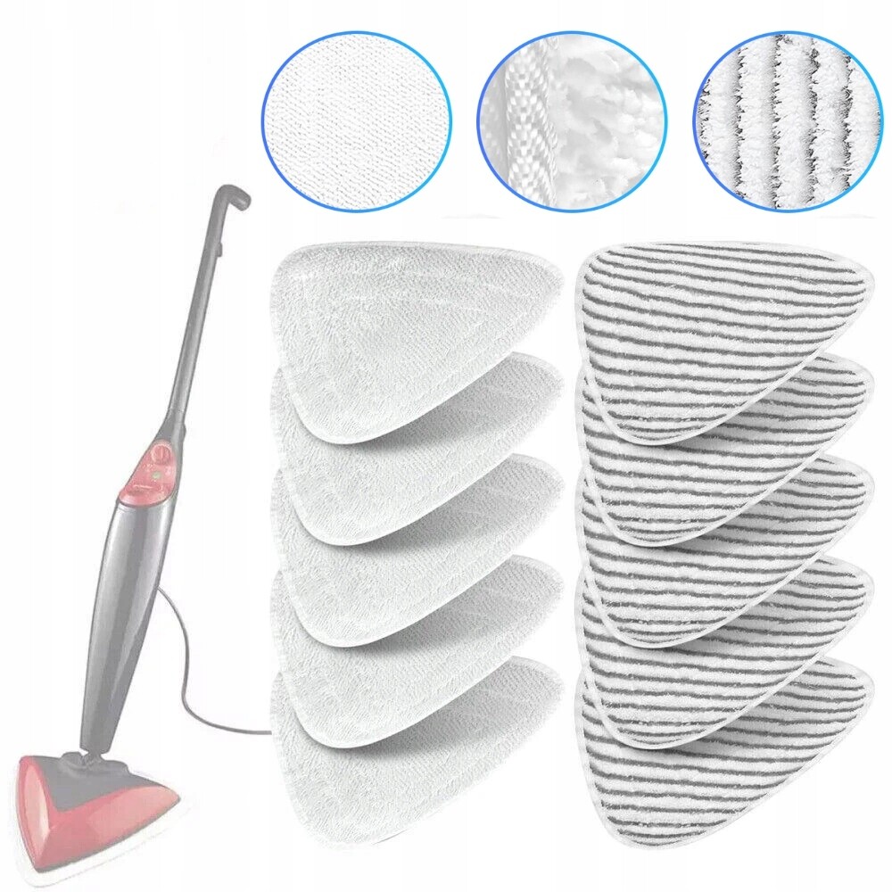 10 Náhradních Vložek Parního Mopu Pro Vileda Steam Plus Mikrovlákno