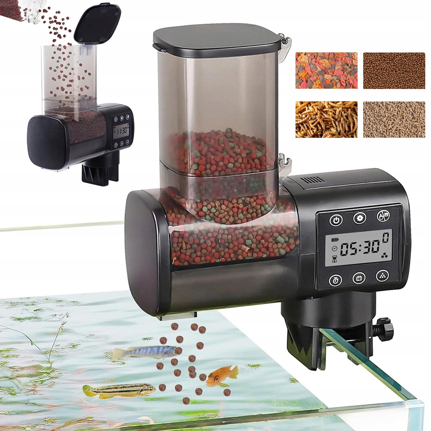 Automatický Dávkovač Krmiva Pro Ryby 500 ML, Automatické Krmítko Do Akvária