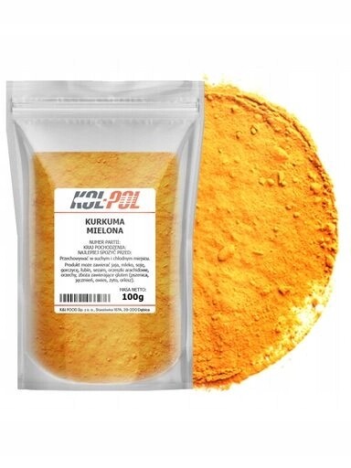 8 x Mletá Kurkuma 100 g Přírodní aromatická koření vysoké kvality