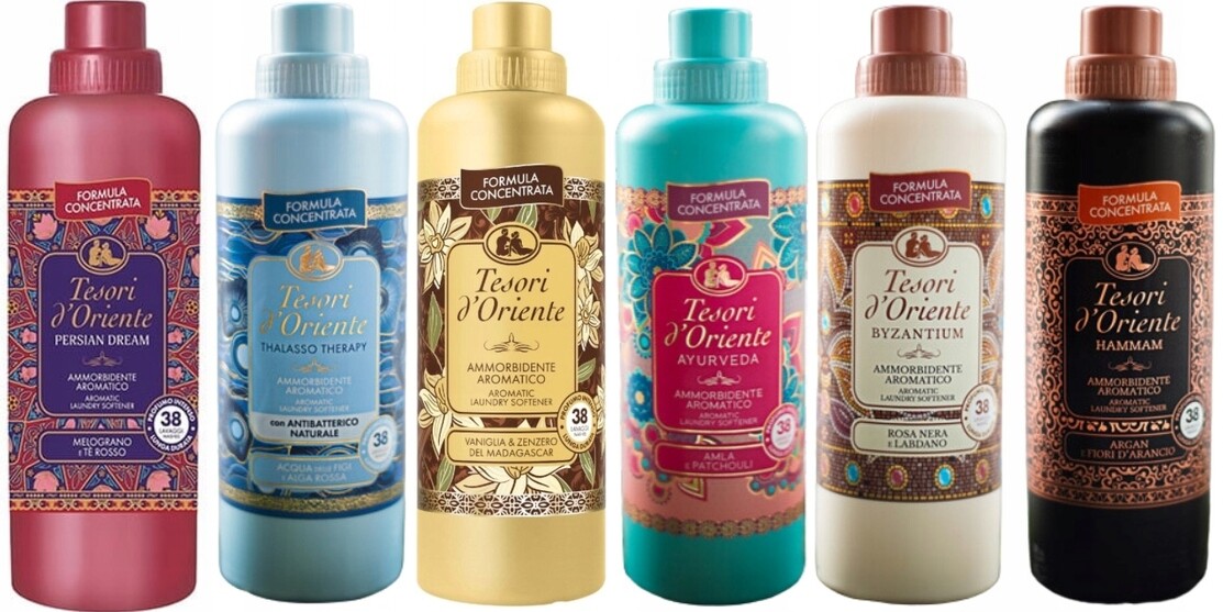 Tesori d'Oriente Sada 6 italských oplachovacích přípravků 760 ml Ptvabh