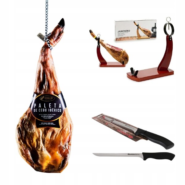 Sada Jamon Plec Iberico stojan s nožem