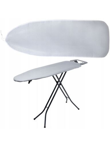 2x Kadax Obal na žehlicí prkno 140x50 cm Odolný Bavlna šedá