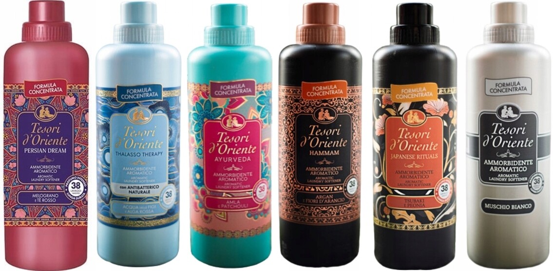 Tesori d'Oriente Sada 6 italských oplachovacích přípravků 760 ml Ptahjm