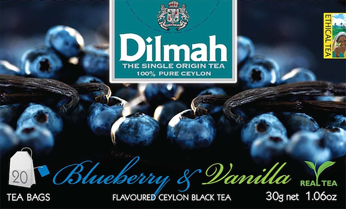 Dilmah Blueberry Vanilla Ex20 čaj s přívěskem