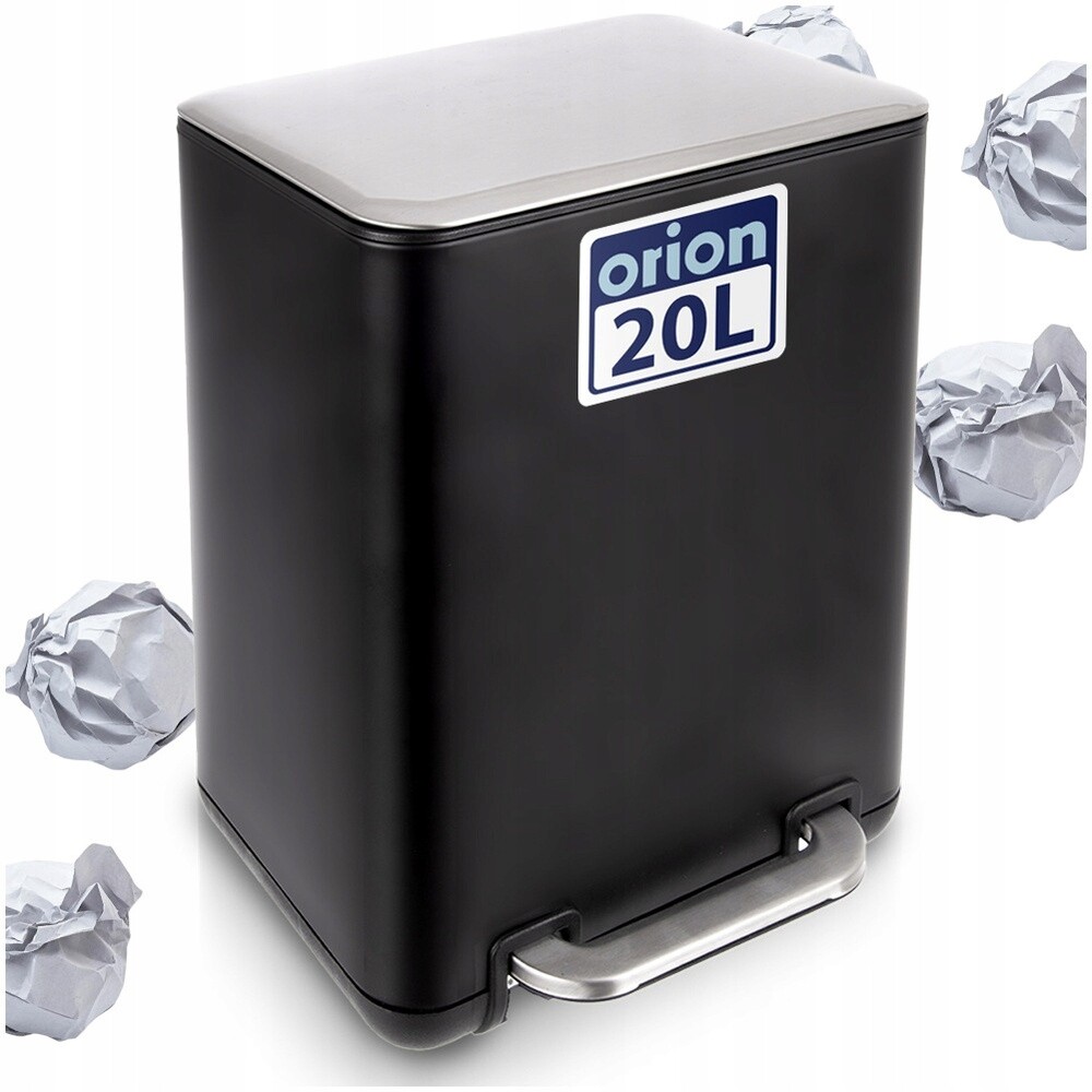 Odpadkový koš kovový s pedálem koupelnový kuchyňský kancelářský 20L