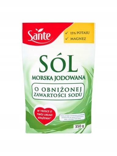 8 x Sante Jodovaná mořská sůl se sníženým obsahem sodíku 350 g