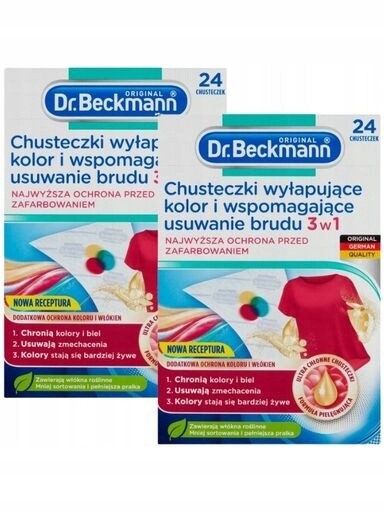 2X Dr. Beckmann Ubrousky pro zachycování barvy a špíny 3W1 48 Ks