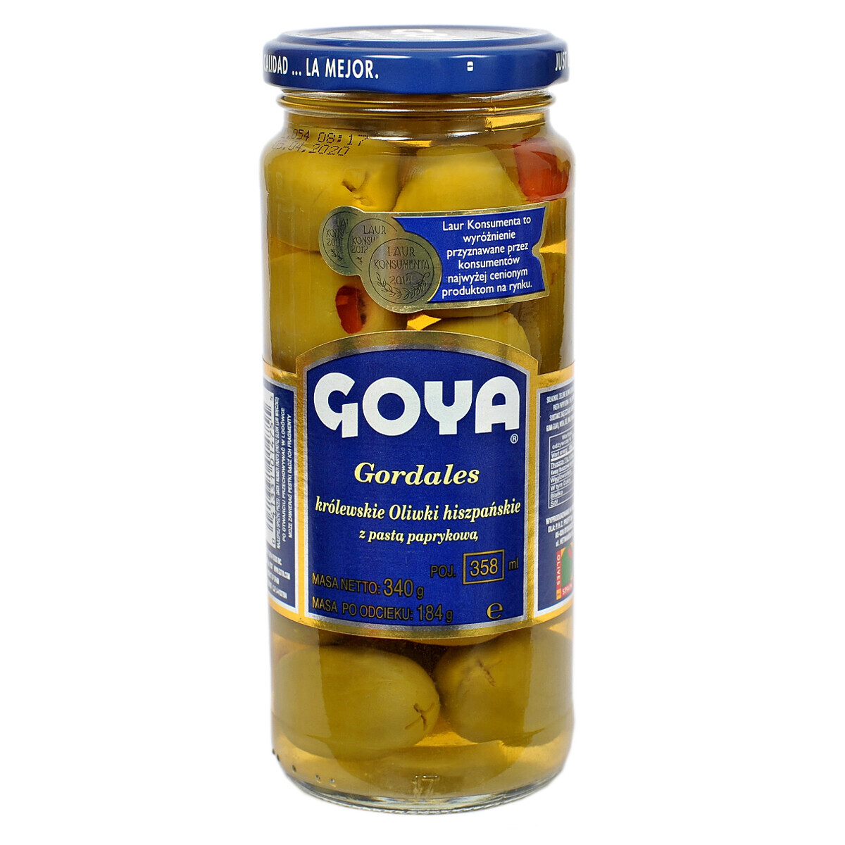 Goya Gordales královské španělské olivy s paprikovou pastou 358 ml