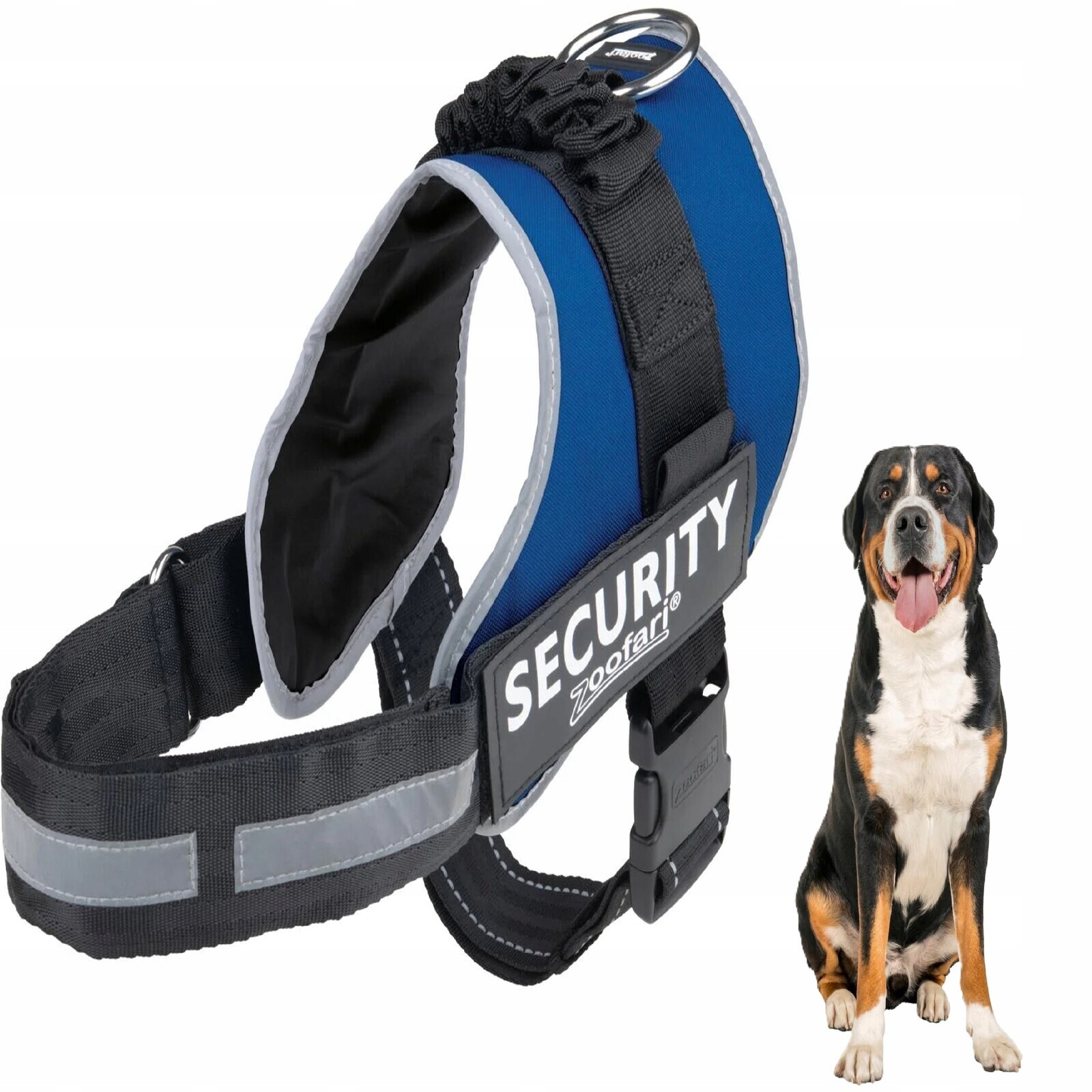 Postroj pro psa Zoofari L 70-86 cm Modrý Reflexní Soft