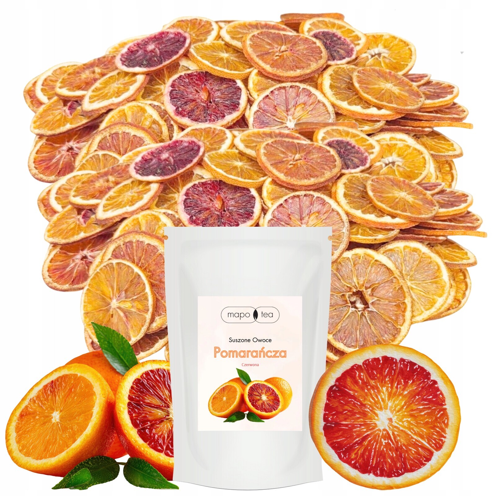 Sušené Červené Pomeranče Plátky 6-7 CM Jedlé Voňavé Aromatické 1 Kg