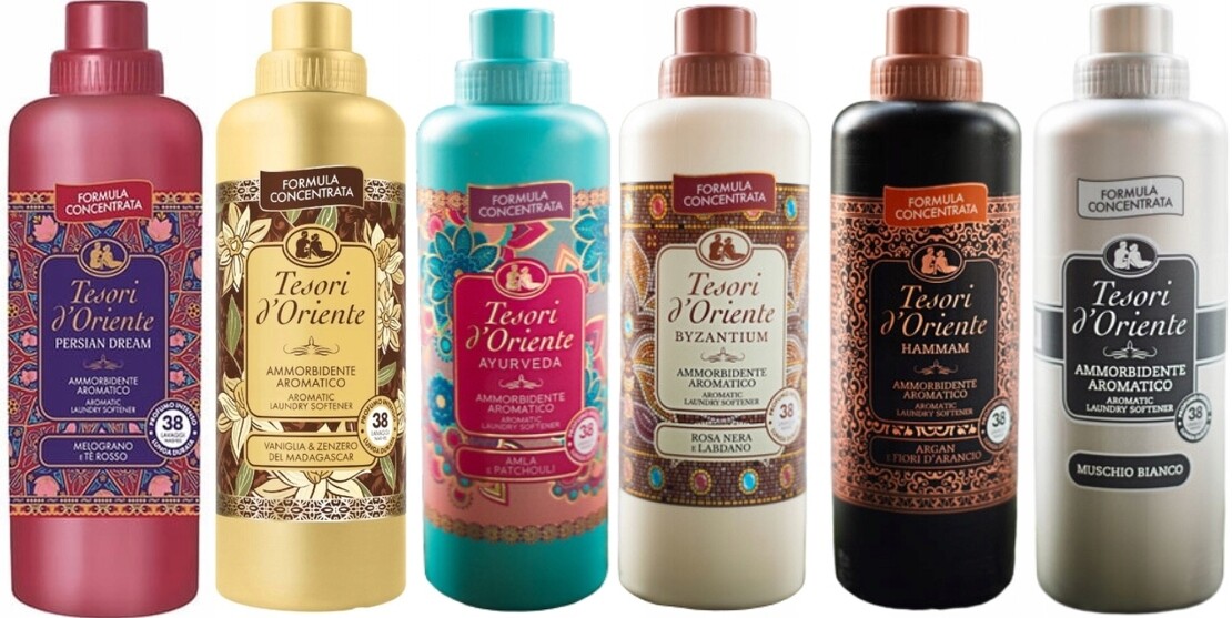 Tesori d'Oriente Sada 6 italských oplachovacích přípravků 760 ml Pvabhm