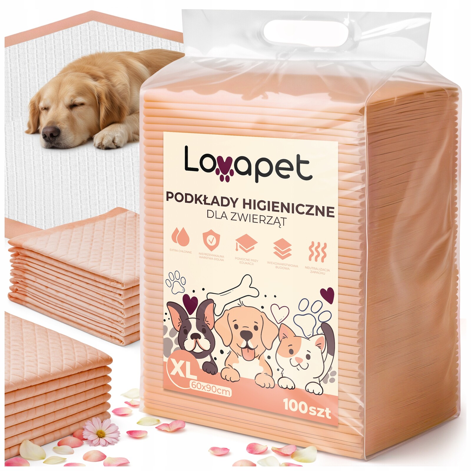 Hygienické Podložky Pro Psy 90x60 Absorpční podložka Pro Výuku x100