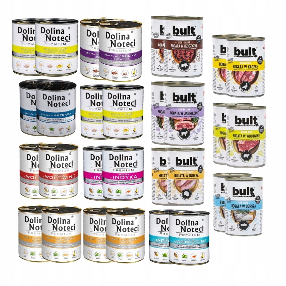 Vlhké krmivo pro psy Dolina Noteci Premium mix chutí Bult 30x800 g