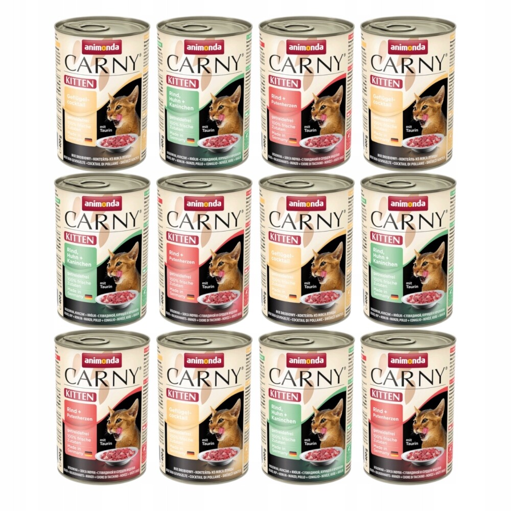 Animonda Carny Kitten mix chutí Mokré krmivo pro kočky 12 x 400 g
