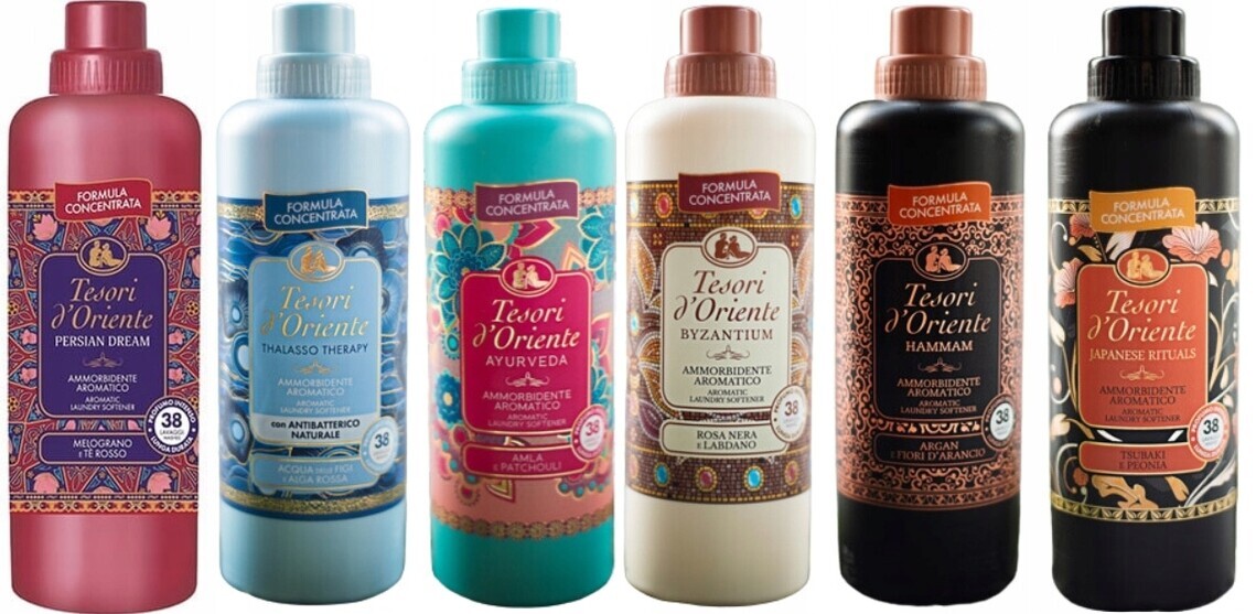 Tesori d'Oriente Sada 6 italských oplachovacích přípravků 760 ml Ptabhj