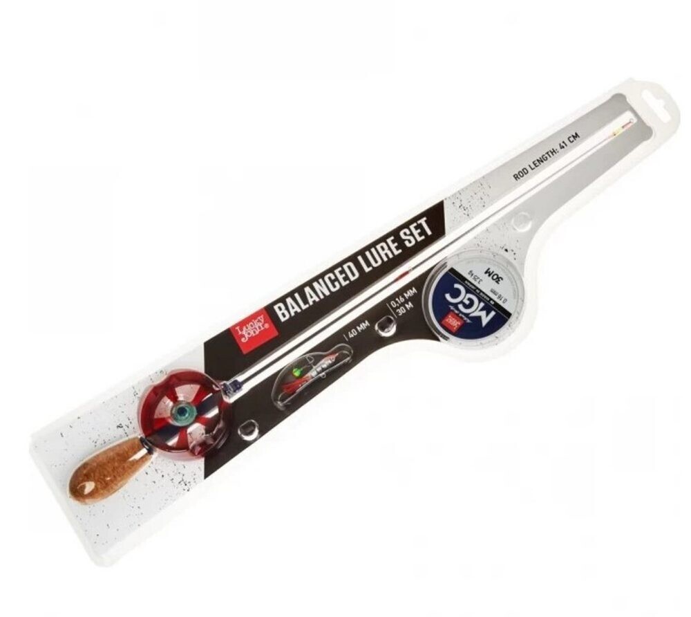Lucky John Prut Ice Fishing Rods Balanced Lure Set