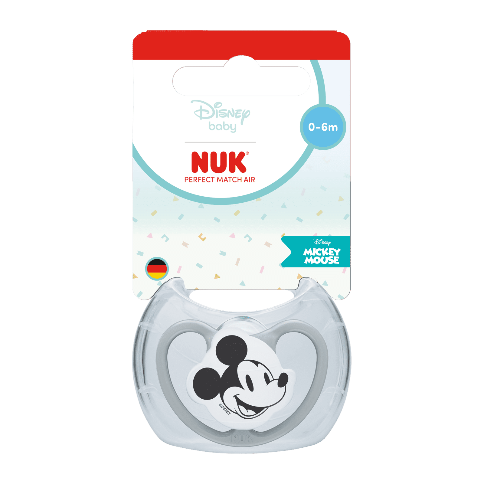 NUK dudlík Perfect Match AIR DISNEY Mickey GREY 0-6m BOX