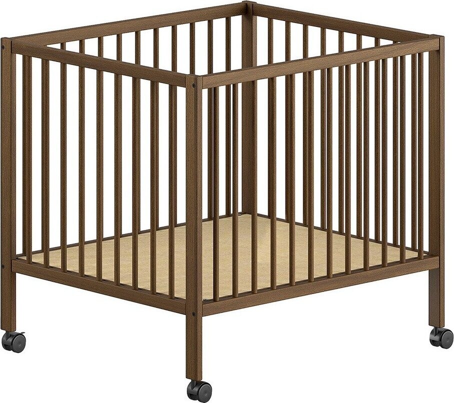 Hnědá dětská ohrádka z bukového dřeva 95x75 cm Dino – Vipack