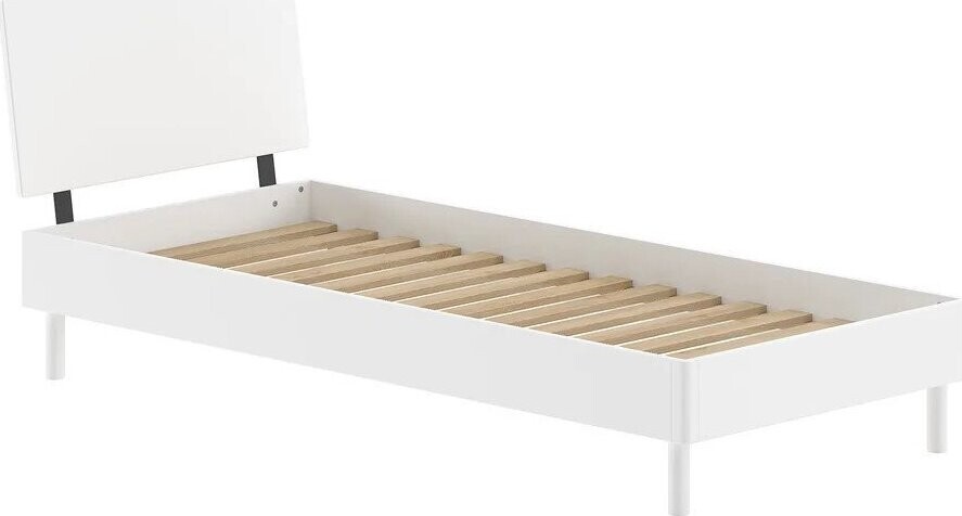 Bílá jednolůžková postel z bukového dřeva s roštem 90x200 cm Forrest – Vipack