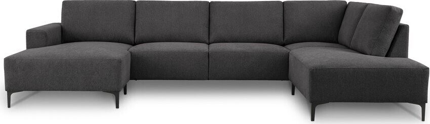 Antracitová žinylková rohová pohovka (pravý roh/do 