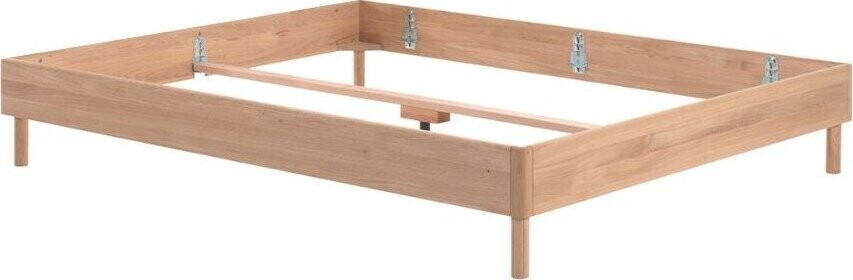 Dvoulůžková postel z dubového dřeva bez čela bez roštu 160x200 cm v přírodní barvě Forrest – Vipack