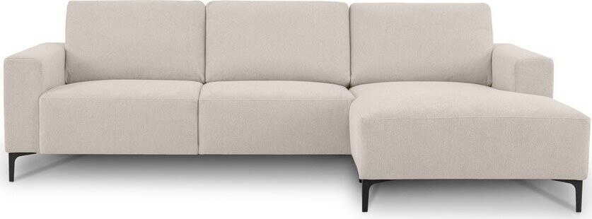 Béžová žinylková rohová pohovka (pravý roh/s lenoškou) Fabian – Scandic