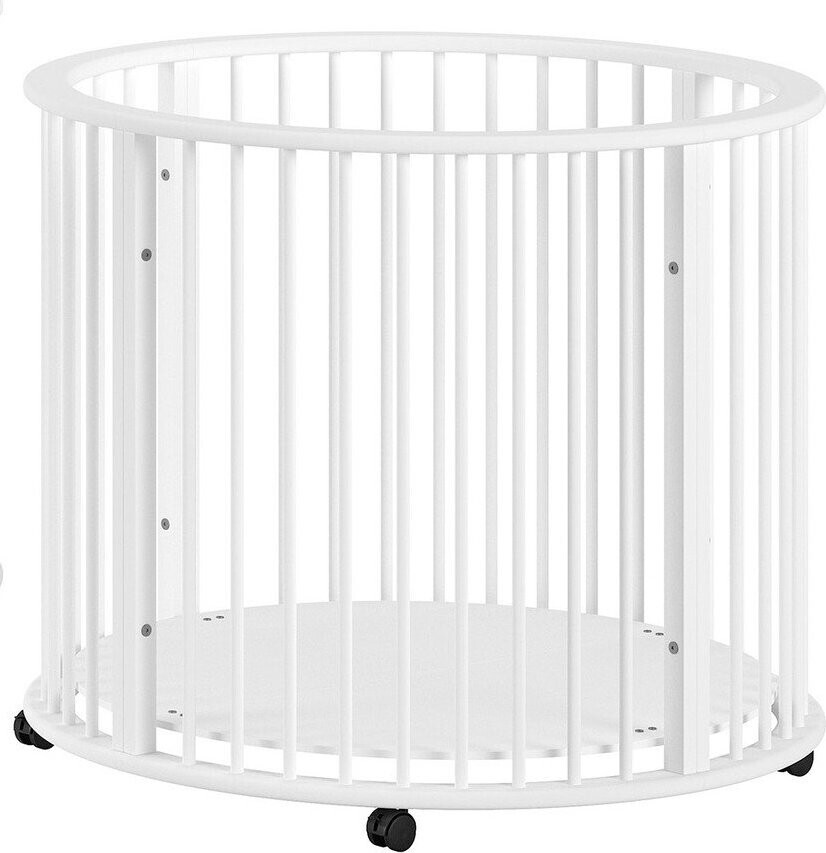 Bílá dětská ohrádka z bukového dřeva 90x90 cm Dino – Vipack