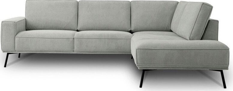 Světle šedá žinylková rohová pohovka (pravý roh/do L) Amsterdam – Scandic