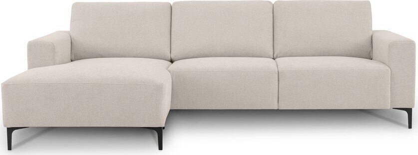 Béžová žinylková rohová pohovka (levý roh/s lenoškou) Fabian – Scandic