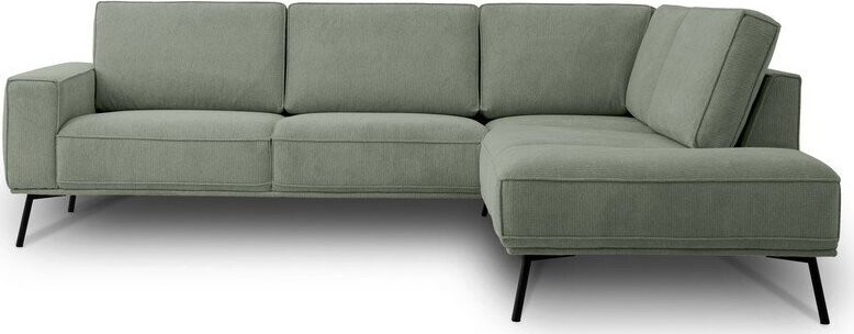 Zelená žinylková rohová pohovka (pravý roh/do L) Amsterdam – Scandic
