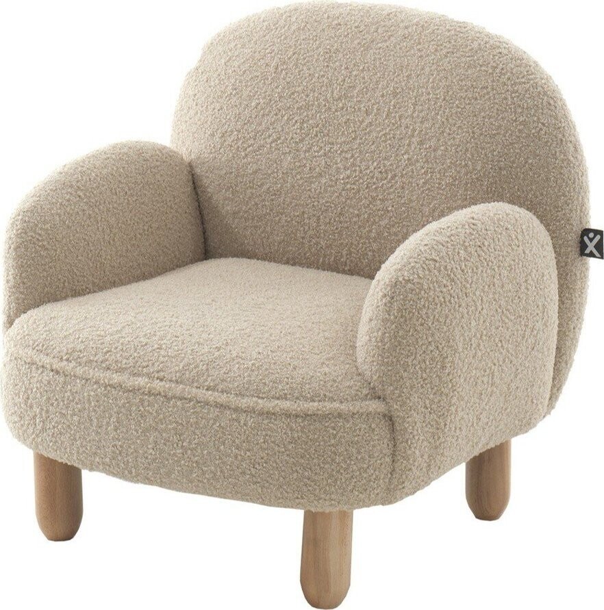 Béžové dětské křesílko z textilie bouclé Rocky – Vipack