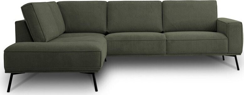 Tmavě zelená žinylková rohová pohovka (levý roh/do L) Amsterdam – Scandic