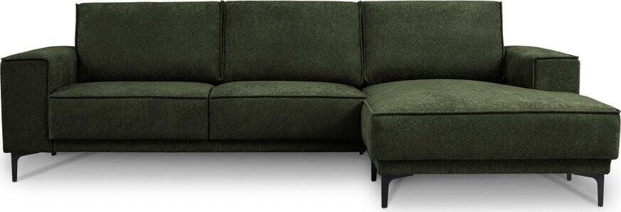 Zelená žinylková rohová pohovka (pravý roh/s lenoškou) Copenhagen – Scandic