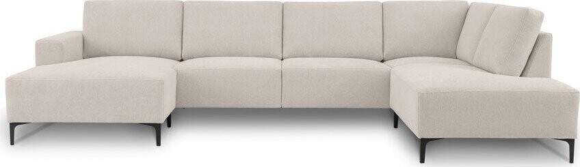 Béžová žinylková rohová pohovka (pravý roh/do 