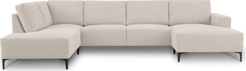 Béžová žinylková rohová pohovka (levý roh/do 