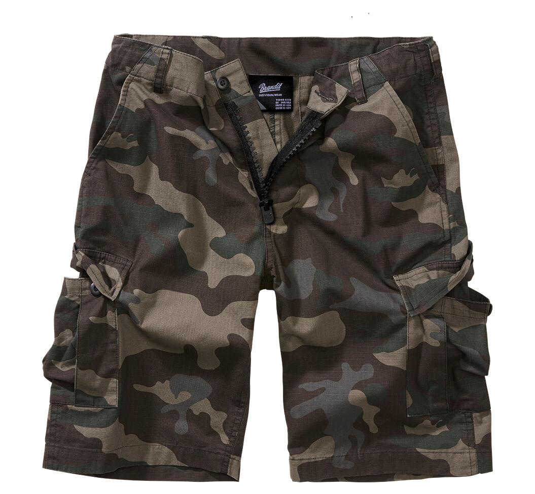 BRANDIT Dětské kraťasy BDU Ripstop Shorts Darkcamo Velikost: 122/128