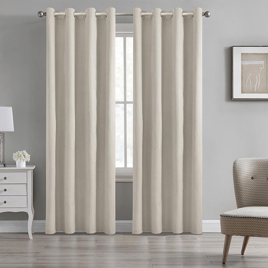 Závěs na kroužcích BLT 312/3/1 BLACKOUT 140x250 béžový