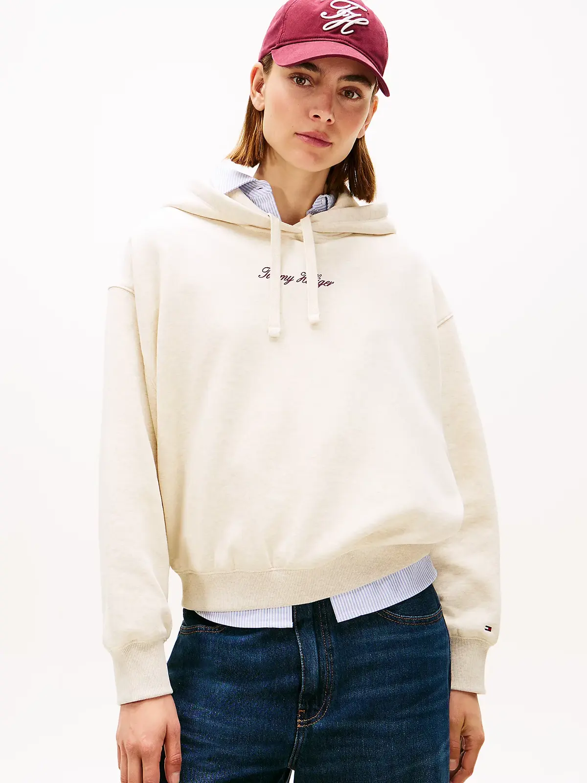 Tommy Hilfiger dámská béžová mikina WW0WW47459ADK XS