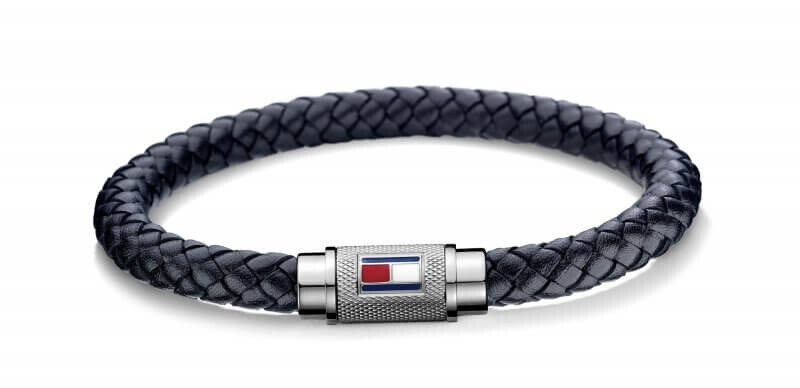 Tommy Hilfiger Trendy tmavě modrý kožený náramek TH2701000 19 cm