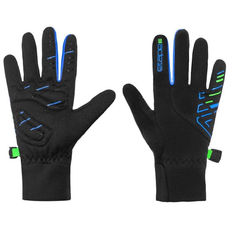 Etape Puzzle dětské rukavice černá-modrá