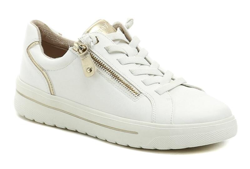 Jana 8-23770-46 bílé dámské polobotky šíře H