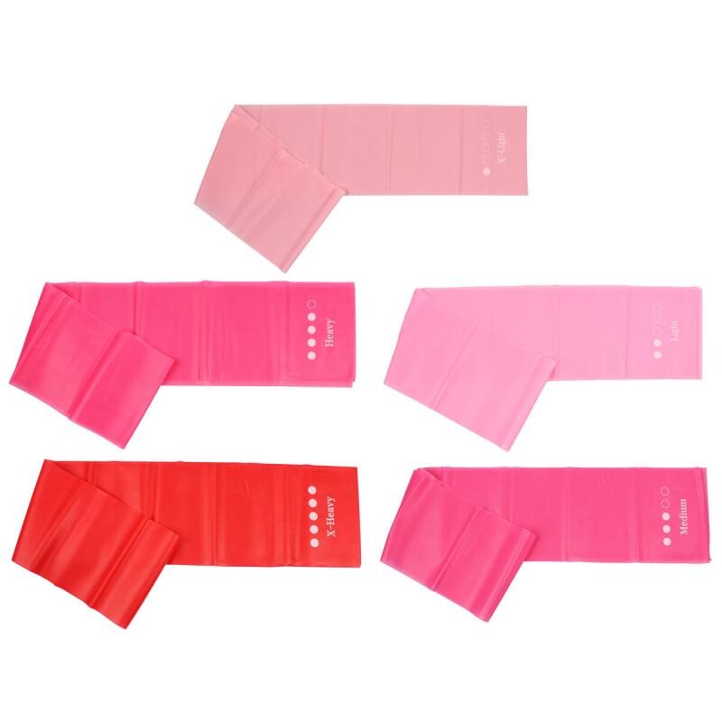 Merco Yoga Stretch Mix 1500 sada posilovacích gum 5 ks růžová