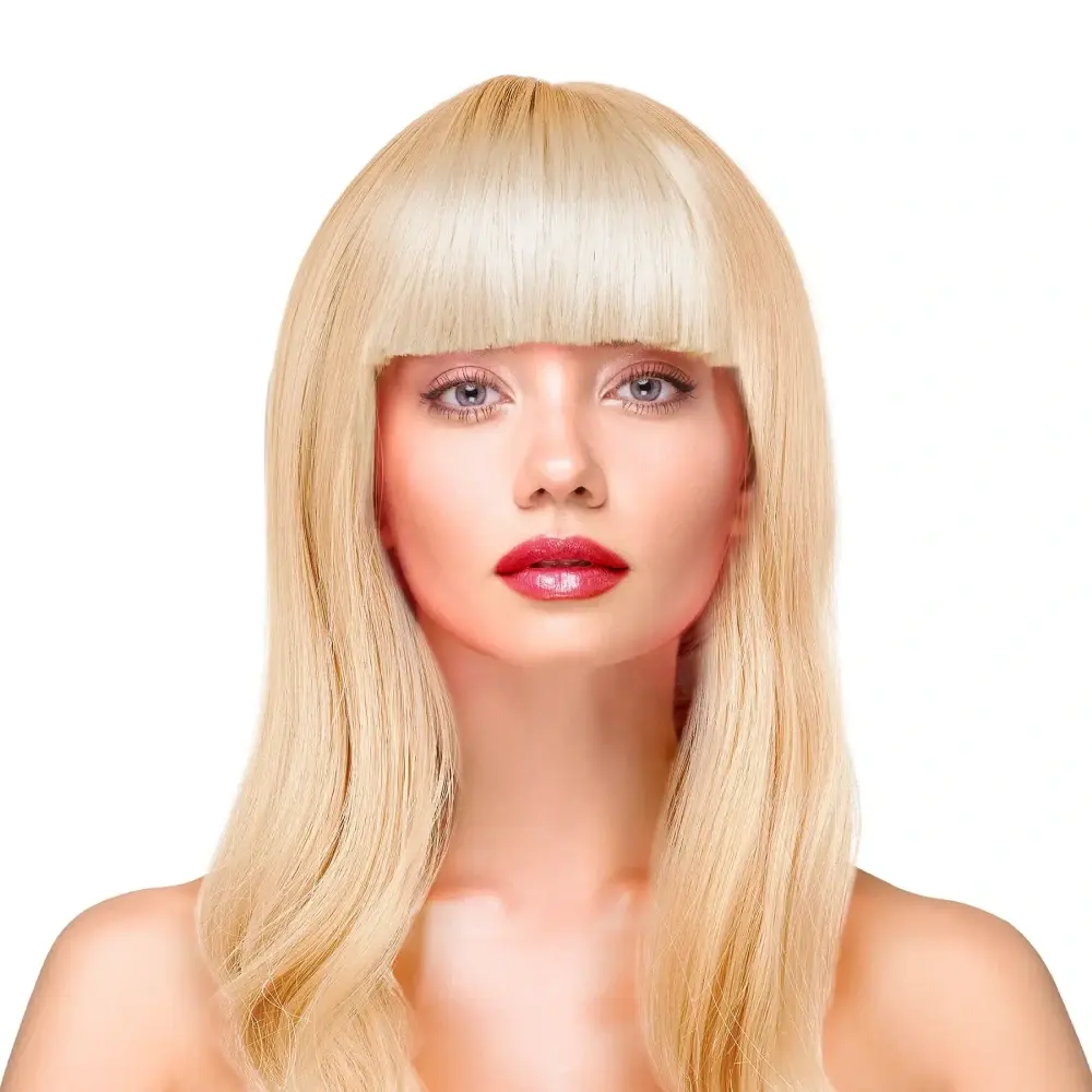 Paruka blond dlouhé rovné vlasy